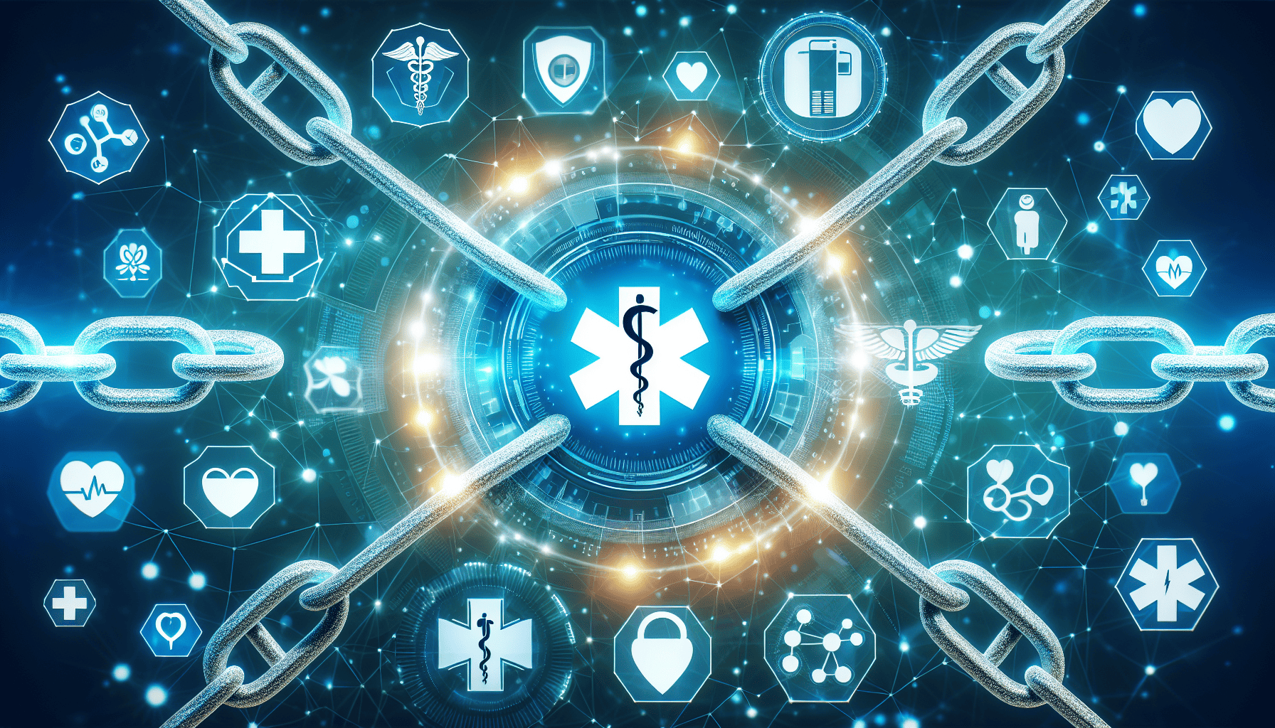 Blockchain in healthcare illustration