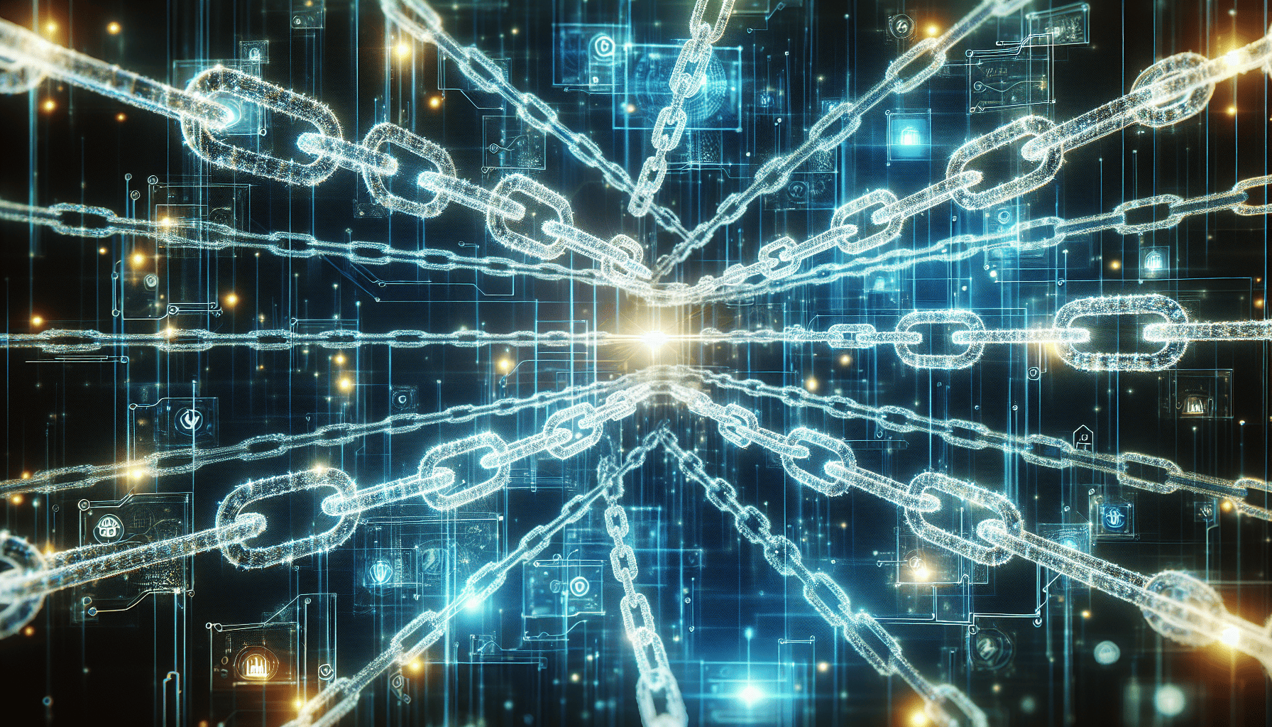 Blockchain technology illustration